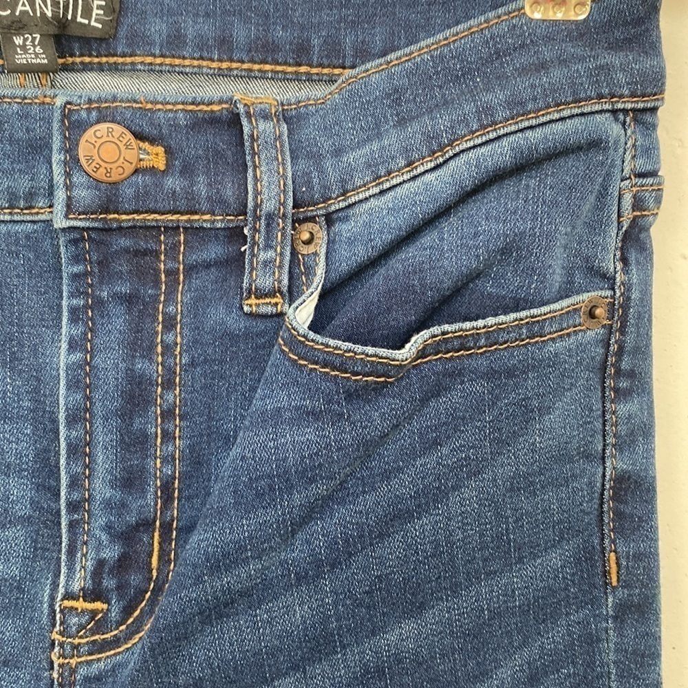 J. Crew Mercantile Cotton Blend Blue Jeans Size W27 L26 - Picture 5 of 14